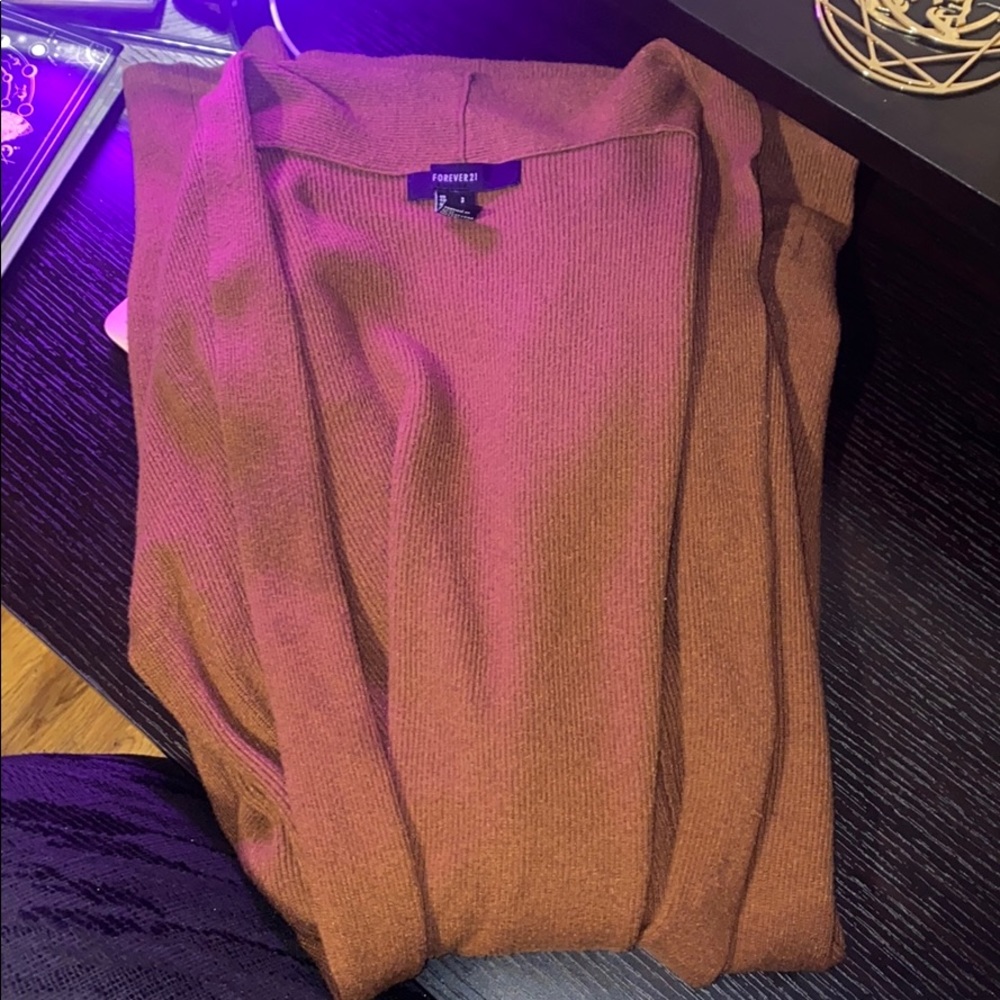 FOREVER21 BROWN CARDIGAN